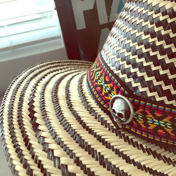 Habit Activ  Accessories - Custom Panama Jack Hat with skull button