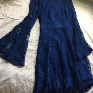 Altard state blue lace dress open back worn once
