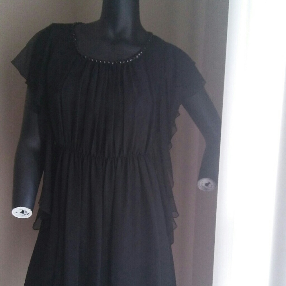 Chloe black silk dress