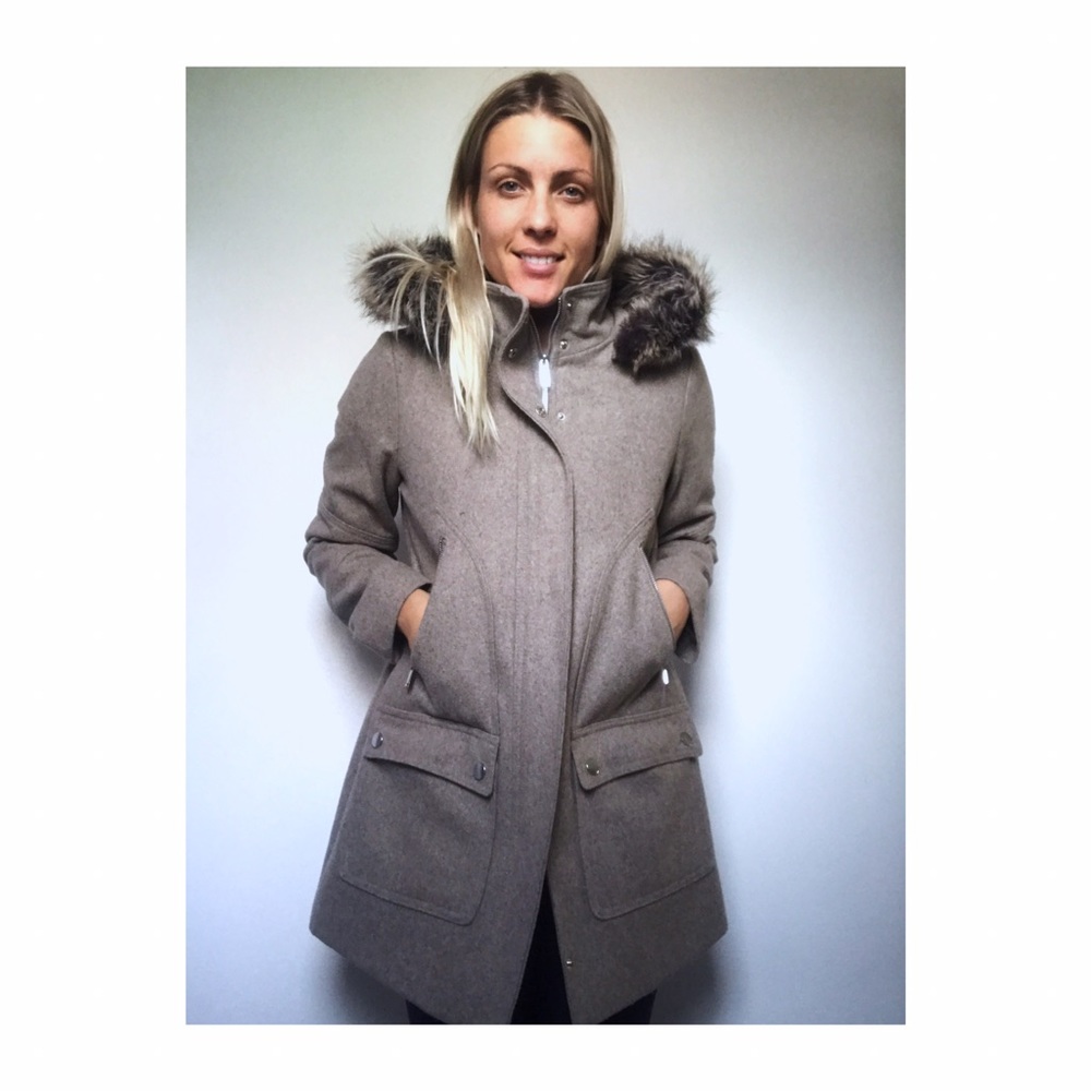 Faux fur classy winter jacket