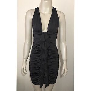 SOLD!! Black Ruffle Front Design & Crisscross Back