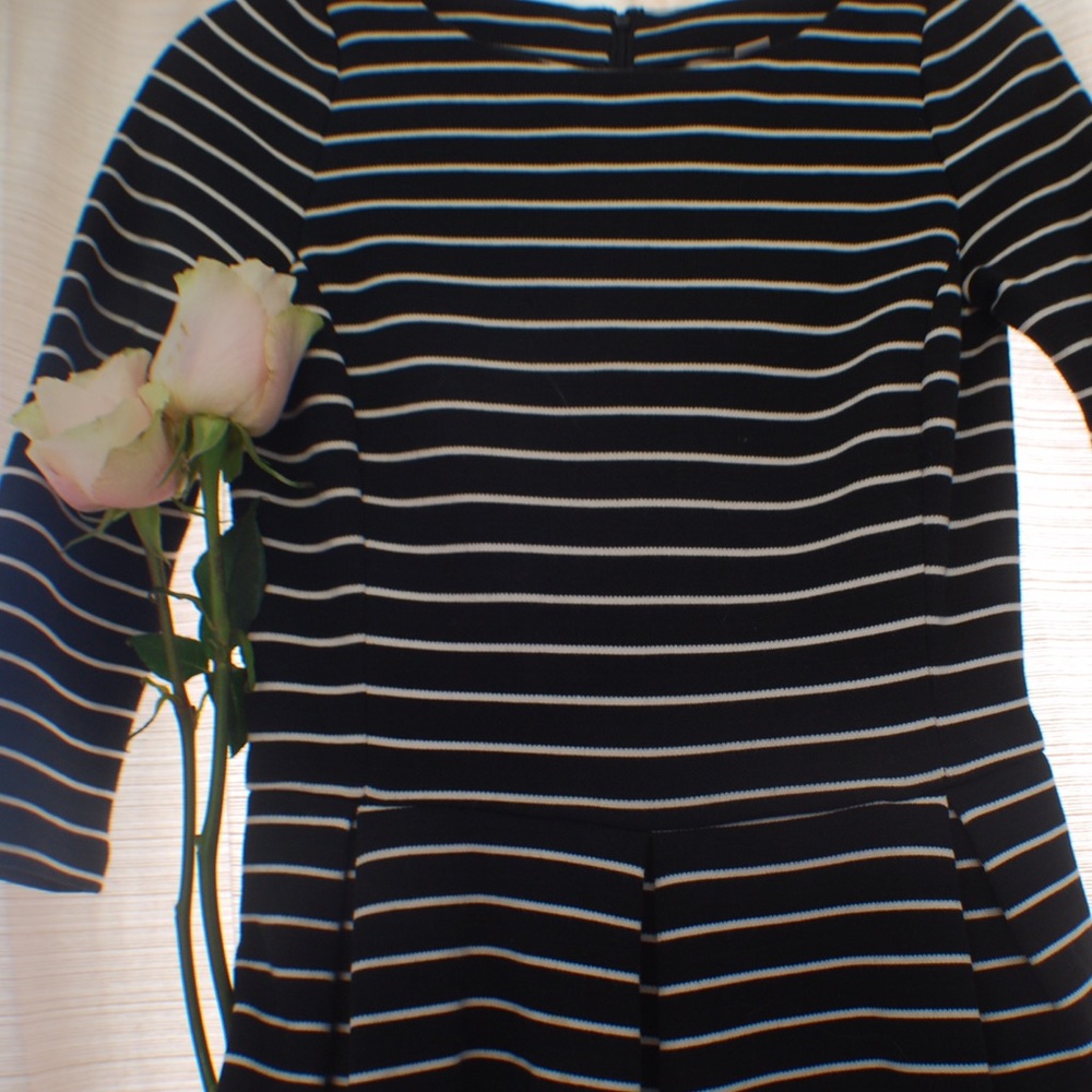 Black/White Striped Banana Republic Dress