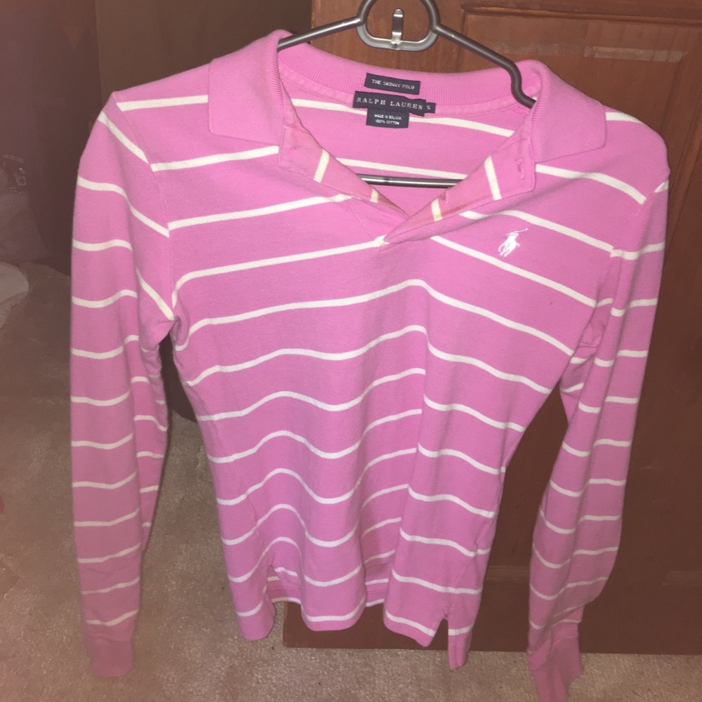 Pink polo!!! Ralph Lauren!! Super cute!!