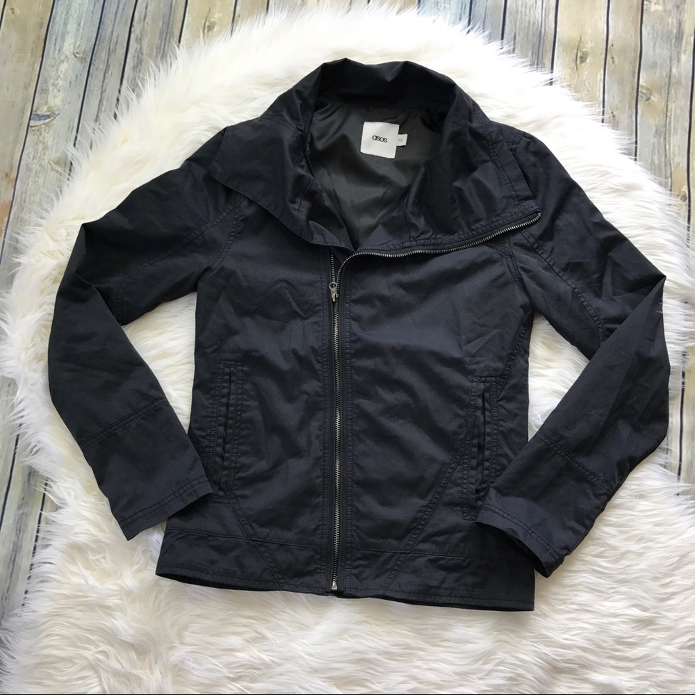 [Asos] Navy Denim Utility Jacket