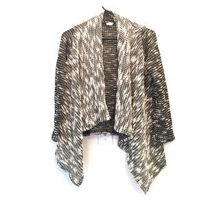 Woven open cardigan