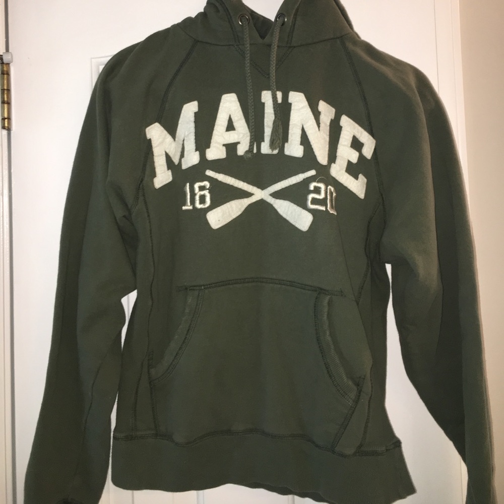 Army Green Maine Hoodie Sweatshirt