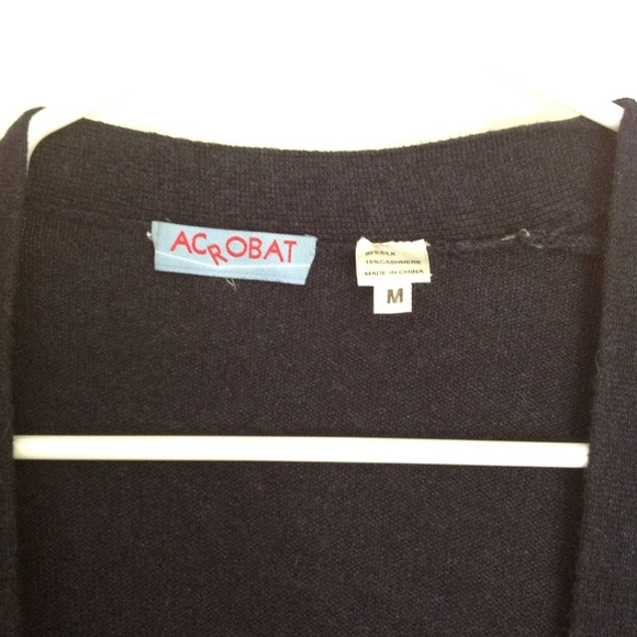 Acrobat soft navy long cardigan - Picture 2 of 3