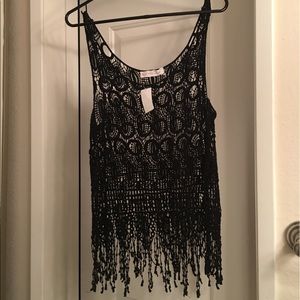 Crochet sheer tank
