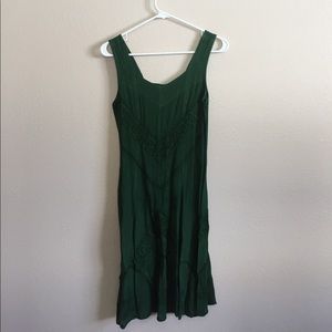 Holy Clothing Intricate Emerald Green Dress