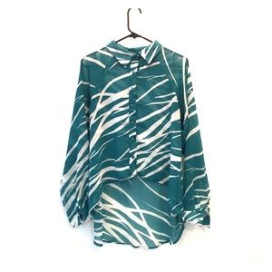 Tropical sheer highlow top