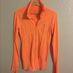 Oakley Neon Orange Zip Up Jacket