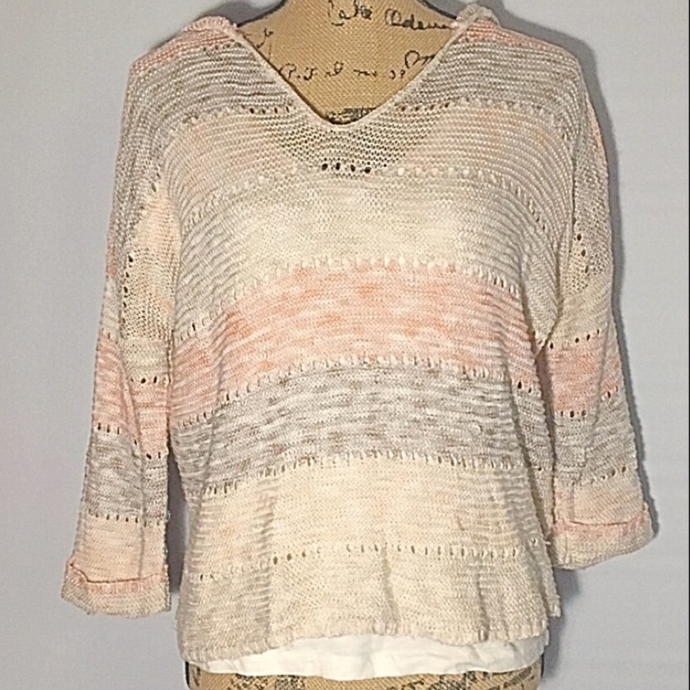 Maurices 3/4 Sleeve Hooded Light Sweater