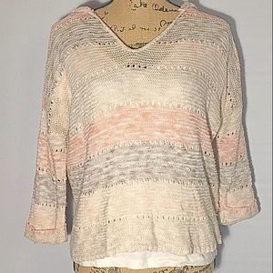 Maurices 3/4 Sleeve Hooded Light Sweater