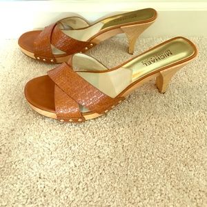 Michael Kors Open-Toe Leather Sandals