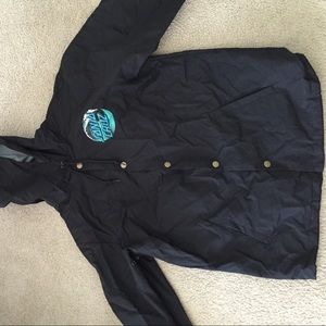 Santa Cruz wave dot Hooded windbreaker sz XL