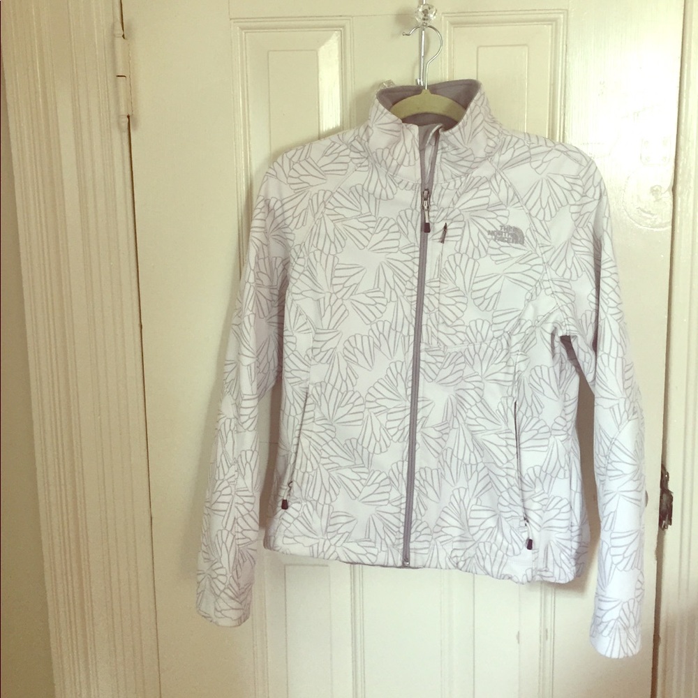 Northface White Apex Bionic Softshell Jacket