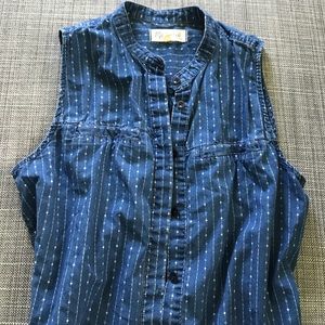 Madewell sleeveless printed cotton top