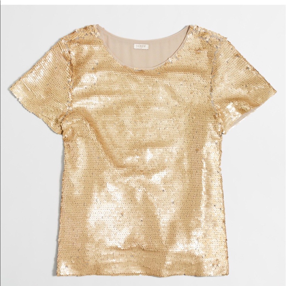 🔥HOT🔥 GOLD SEQUIN TOP J CREW NEW WITH TAGS