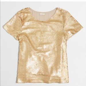 🔥HOT🔥 GOLD SEQUIN TOP J CREW NEW WITH TAGS