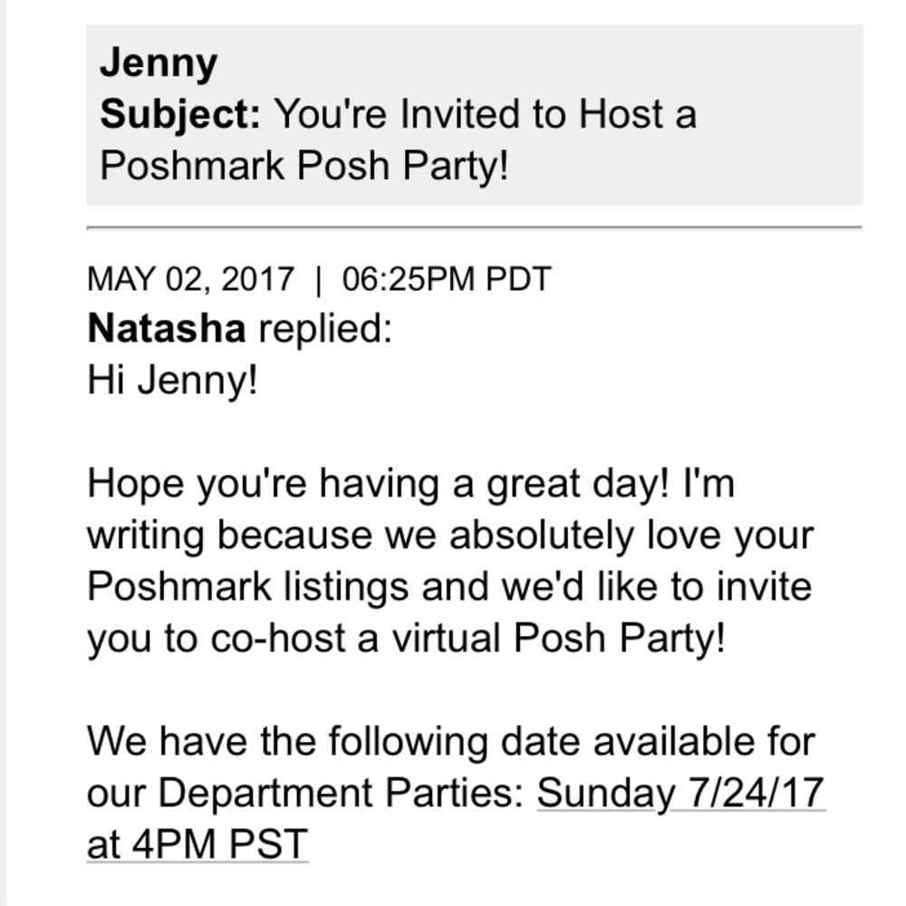 Woot! I'm gonna host a posh party!