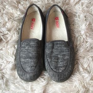 Gray Roxy slip ons