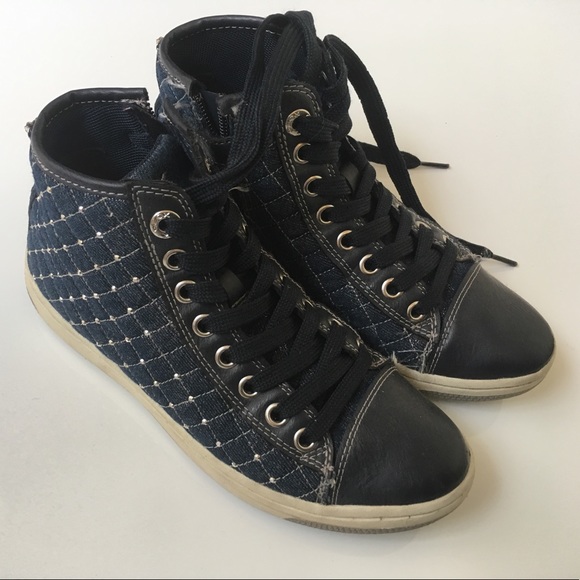 ✅ Gave✅ Geox High Tops Size 35 (3.5 US) Super Cool - Picture 2 of 4