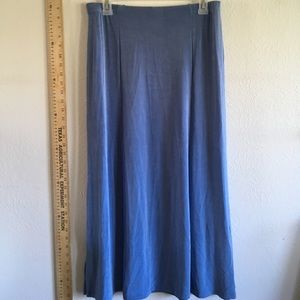 Coldwater Creek slinky sky blue topaz skirt travel