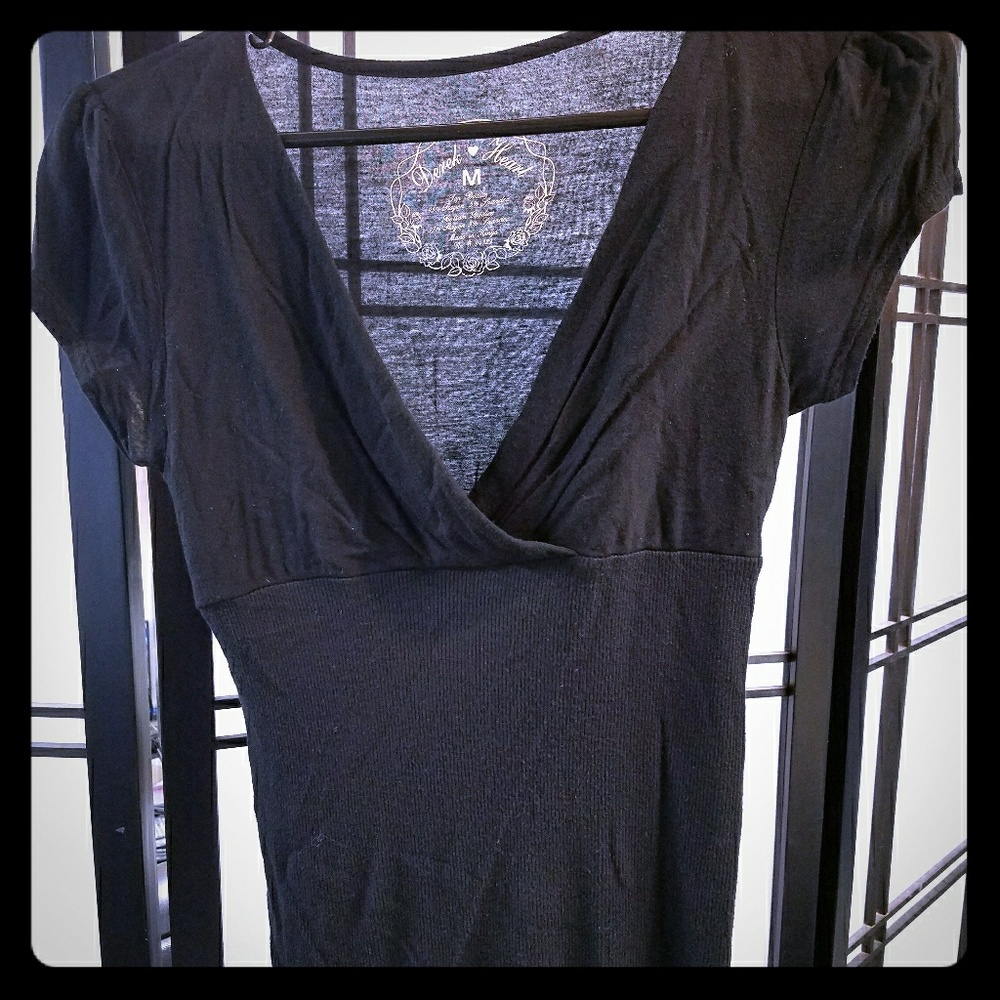 Black V neck shirt