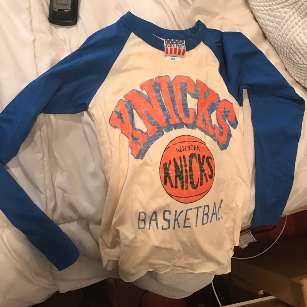 New York NY Knicks baseball style tee