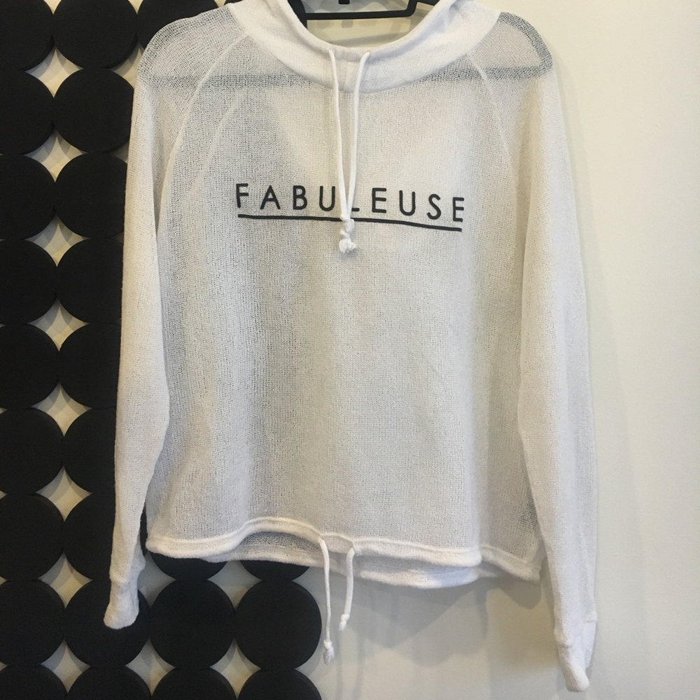 White Graphic Hoodie