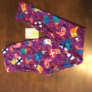 LuLaRoe exclusive 4th birthday leggings