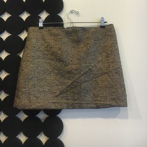 Black and Gold Mini Skirt