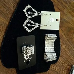 Bracelet, earrings, ring