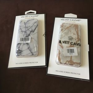 Two Velvet Caviar marble IPhone 6 cases! NWT!