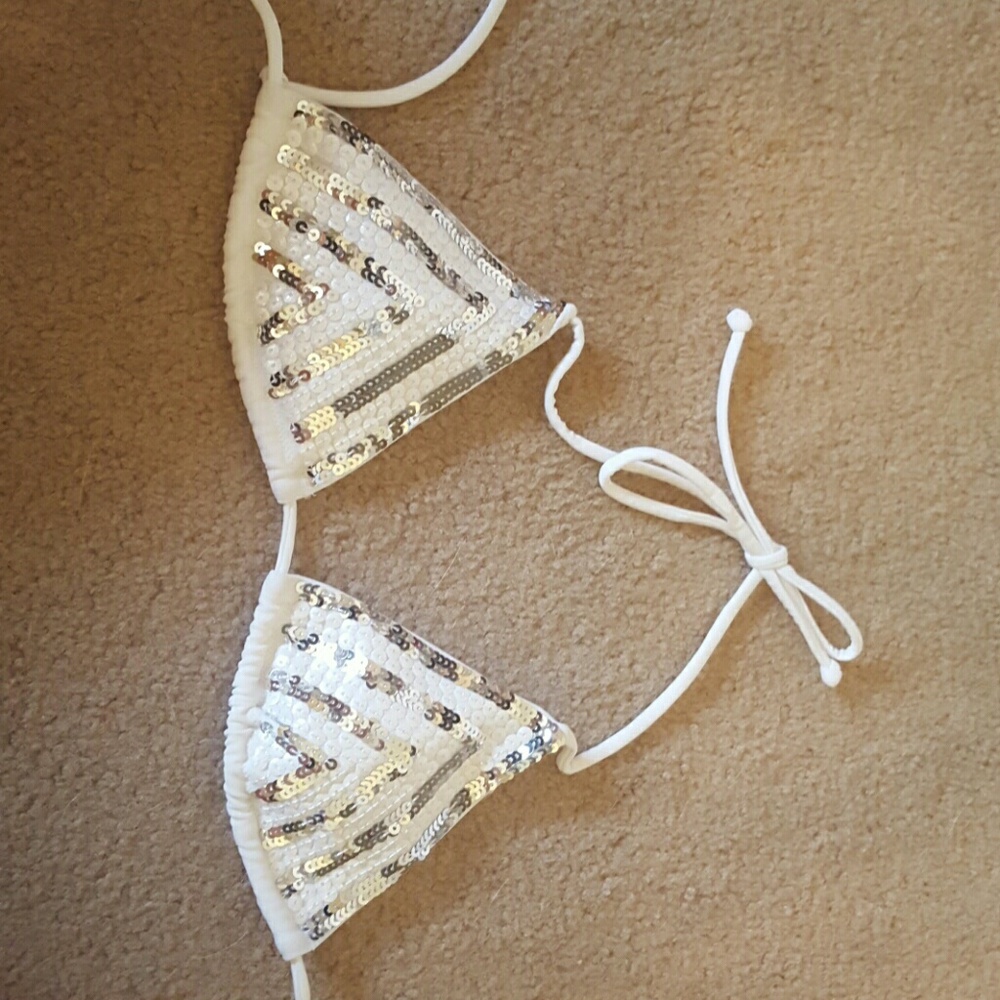 EUC Victorias Secret Sequin Triangle Top