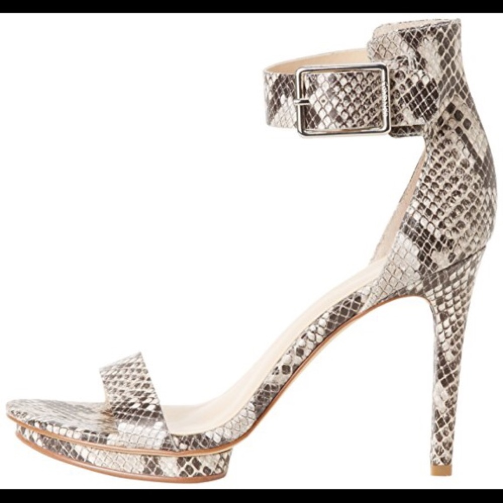 Calvin Klein Vivian Python Print Platform Sandal