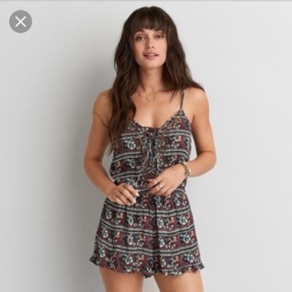 AE Patter Lace-up Romper