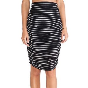 Splendid New Haven Stripe Midi Pencil Skirt • L