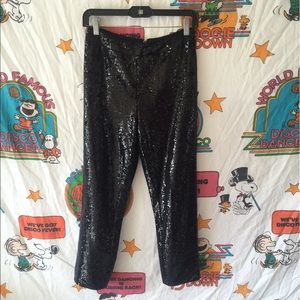 Forever 21 black sequin capris