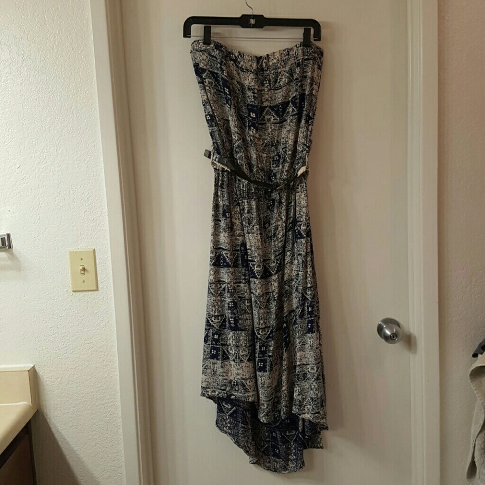 Strapless high-low dress