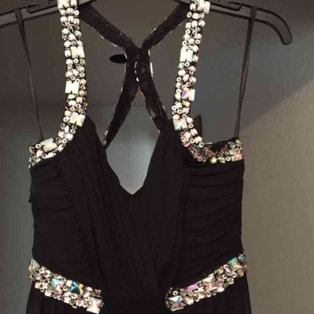 Black dress with gorgeous silver accents - NWT