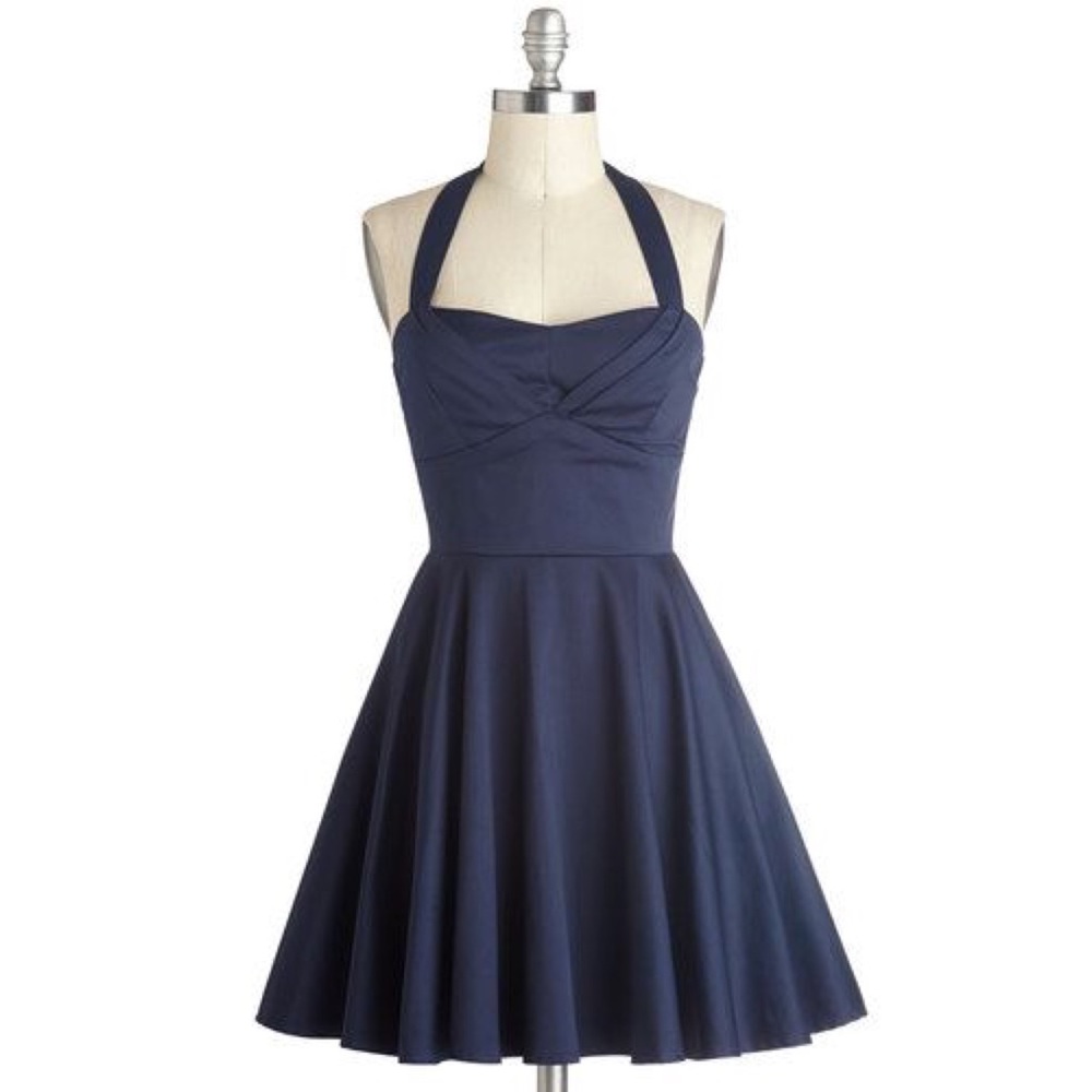 ModCloth Traveling Cake Pop Truck Dress in Navy