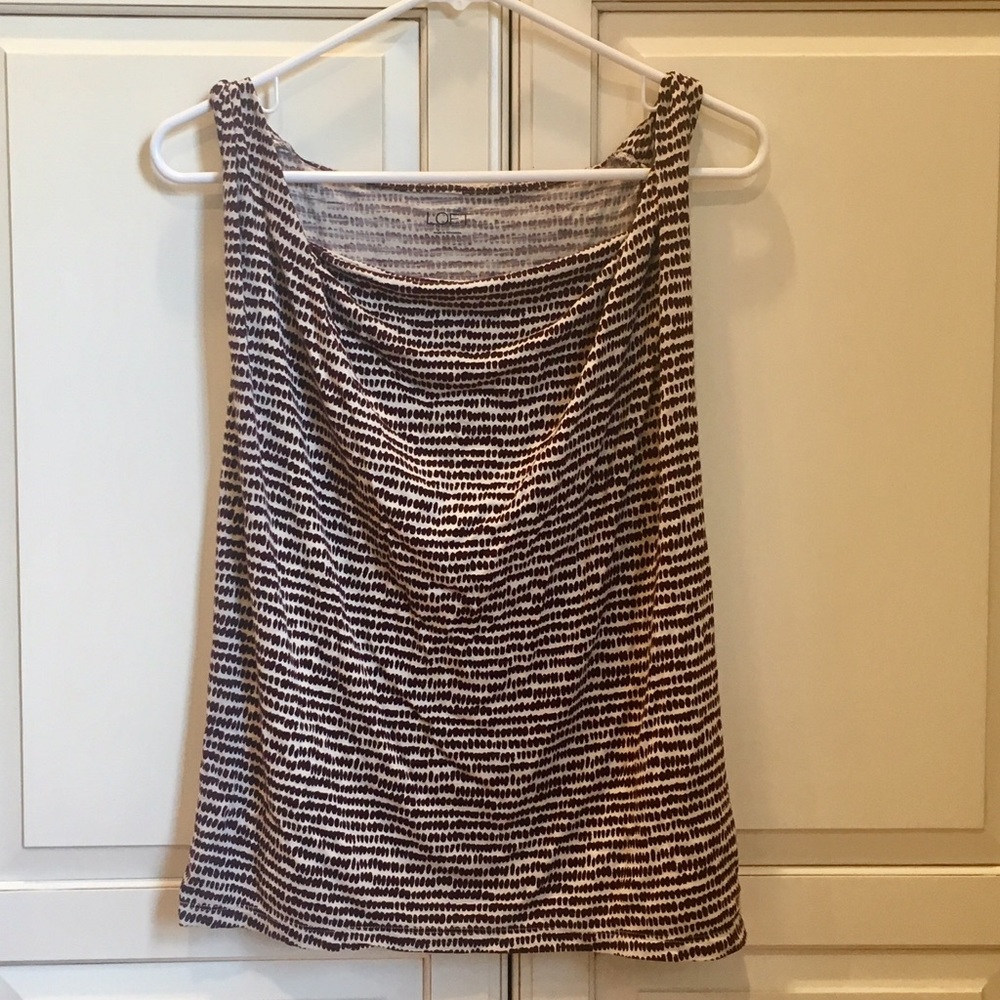 AT Loft patterned cowlneck sleeveless top