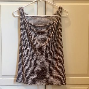 AT Loft patterned cowlneck sleeveless top