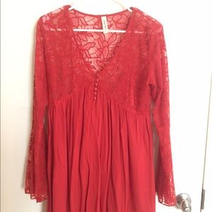Lace Bell Sleeve Dress