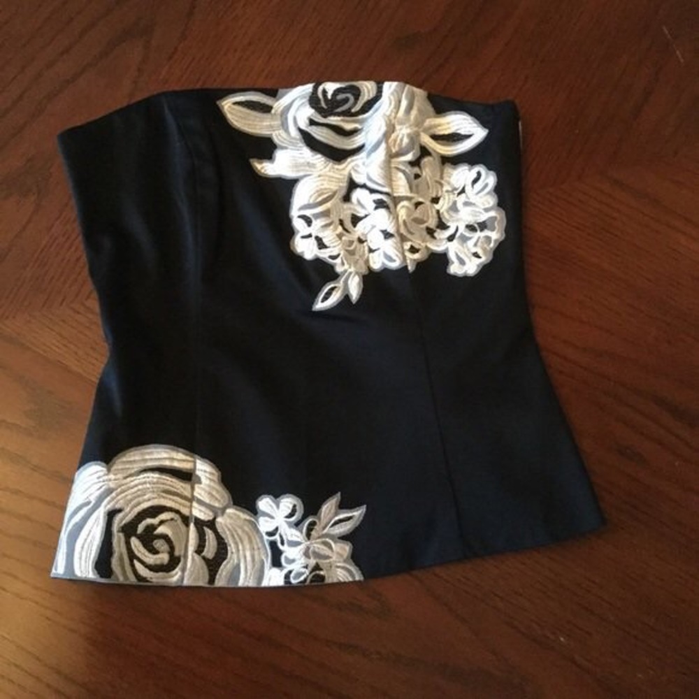 Black WHBM corset bustier top