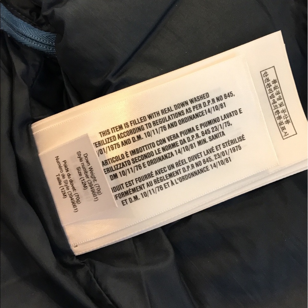 NWT Authentic Burberry down coat. 12m & 18m $170 - Picture 6 of 6