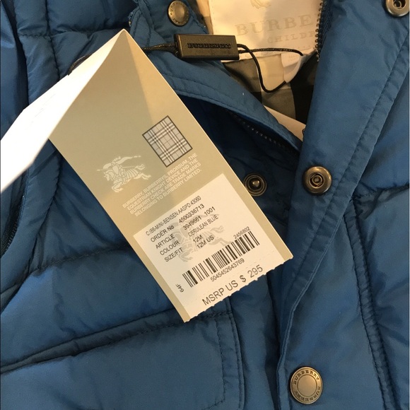 NWT Authentic Burberry down coat. 12m & 18m $170 - Picture 3 of 6