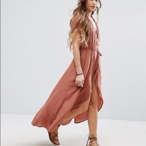 Honey Punch Wrap Front Tea Dress
