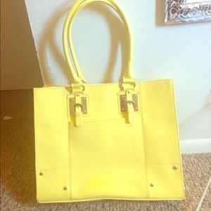 Yellow Wilsons Leather laptop bag/hand bag